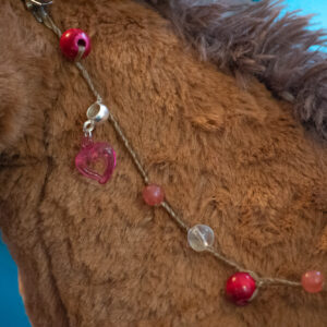 Red Agate and Clear Quartz Mane Beads