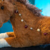 Red and White Crystal Mane Beads by Julie Bradshaw