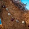 Red and White Crystal Mane Beads closeup by Julie Bradshaw